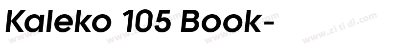 Kaleko 105 Book字体转换 Kaleko 105 Book字体转换